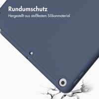 Accezz Smarte Klapphülle aus Silikon Apple iPad 9 (2021) 10.2 Zoll / iPad 8 (2020) 10.2 Zoll / iPad 7 (2019) 10.2 Zoll - Dunkelblau