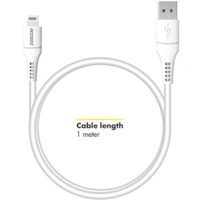 Accezz Lightning- auf USB-Kabel für das iPhone 13 Pro Max - MFI-zertifiziertes - 1 m - Weiß