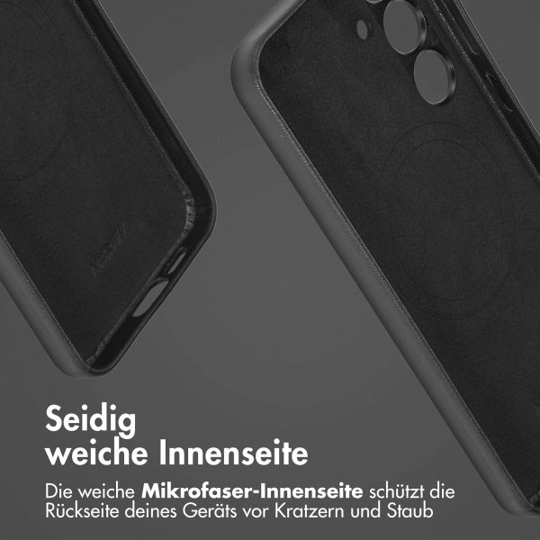 Accezz MagSafe Leather Backcover Samsung Galaxy S24 Plus - Onyx Black