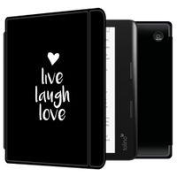 imoshion Design Slim Hard Sleepcover mit Stand für das Kobo Sage / Tolino Epos 3 - Live Laugh Love