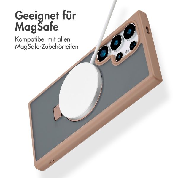 Accezz Ring Stand Backcover mit MagSafe Samsung Galaxy S24 Ultra - Braun