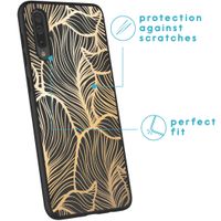 imoshion Design Hülle für das Samsung Galaxy A50 / A30s - Blätter / Schwarz