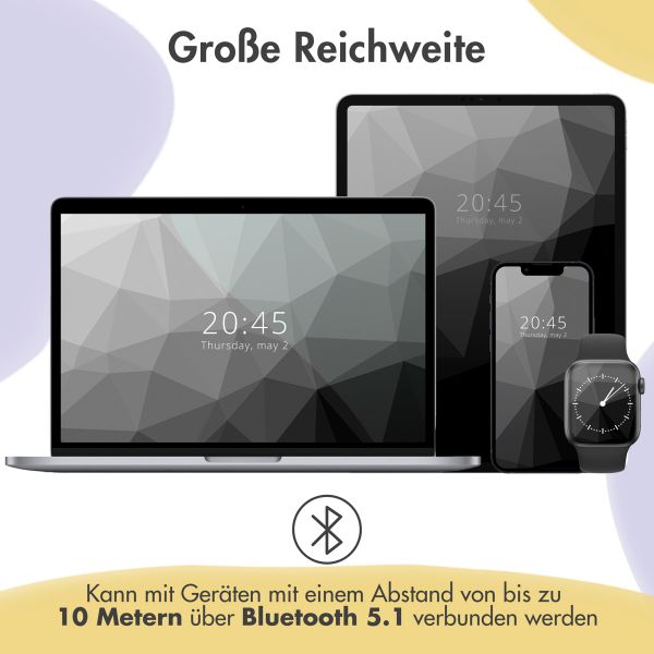 imoshion Kabellose Kinderkopfhörer Dino LED Light - Dezibelbegrenzer - Mit AUX-Kabel - Lavender Lilac / Yellow