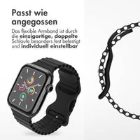 imoshion Athletisches Silikonarmband für die Apple Watch Series 1 bis 9 / SE (38/40/41 mm) | Series 10 (42 mm) - Schwarz