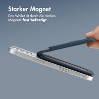 Accezz Leder-Wallet mit Standfunktion - Geeignet für MagSafe und Qi2 - Nightfall Blue