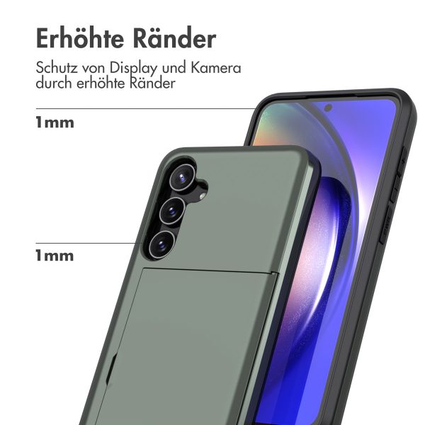 imoshion Backcover mit Kartenfach für das Samsung Galaxy A55 - Dunkelgrün