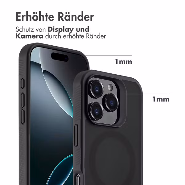 Accezz Rugged Frosted Back Cover mit MagSafe Apple iPhone 16 Pro - Schwarz