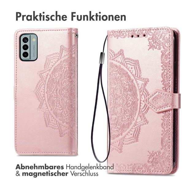 imoshion Mandala Klapphülle für das Nokia G22 - Rose Gold