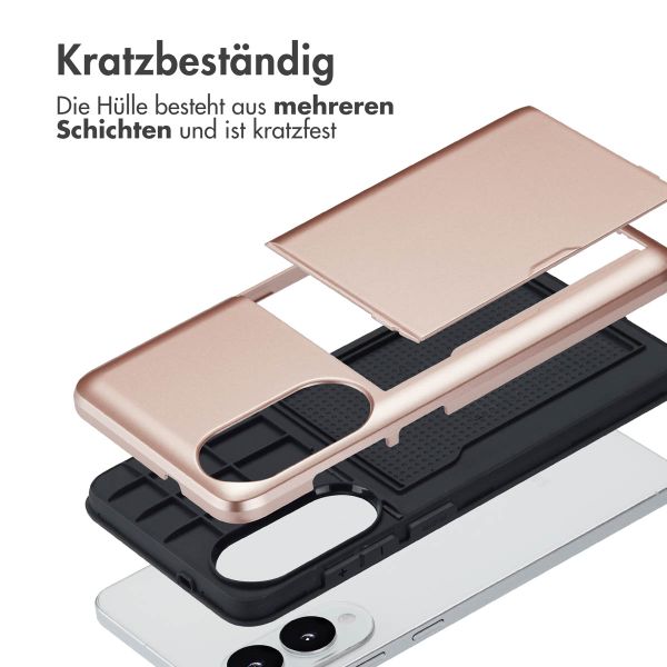 imoshion Backcover mit Kartenfach Samsung Galaxy S25 Edge - Rosé gold