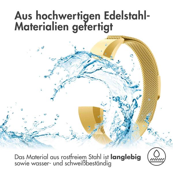 imoshion Mailändische Magnetarmband für das Fitbit Alta (HR) - Größe S - Gold