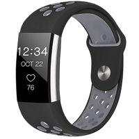 imoshion Silikonband Sport für das Fitbit Charge 2 - Schwarz / Grau