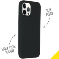 Accezz Liquid Silikoncase Apple iPhone 12 Pro Max - Schwarz