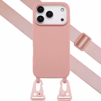 Selencia SilikonHülle mit abnehmbarem Band Apple iPhone 17 Pro - Sand Pink
