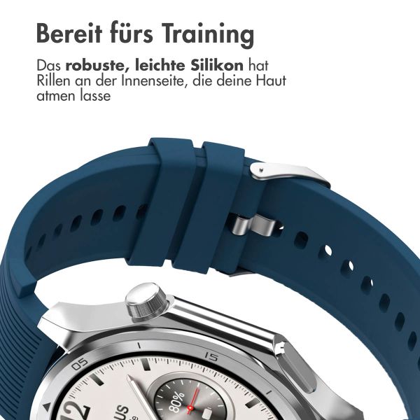 imoshion Silikonband für das OnePlus Watch 3 / 2 / 2R / Oppo Watch X2 / X - Dunkelblau