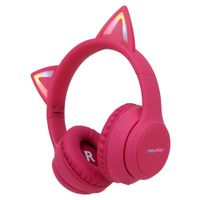 imoshion Kabellose Kinderkopfhörer LED Light Cat Ear - Dezibelbegrenzer - Mit AUX-Kabel - Hot Pink