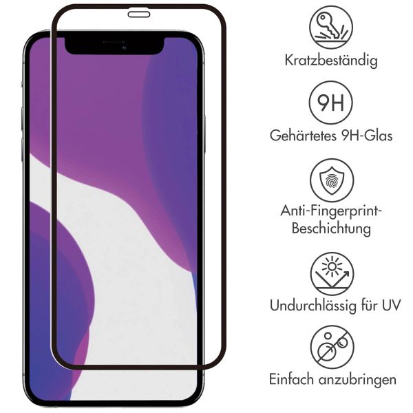 Selencia Premium Screen Protector aus gehärtetem Glas für das iPhone 12 (Pro) - Schwarz