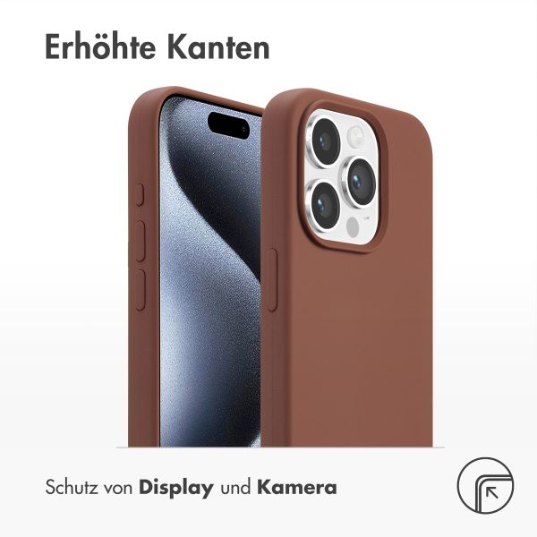 Accezz Liquid Silikoncase mit MagSafe Apple iPhone 15 Pro - New Tea Brown