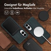 Accezz Vintage Leather Magsafe Backcover Samsung Galaxy S25 Edge - Smokey Green