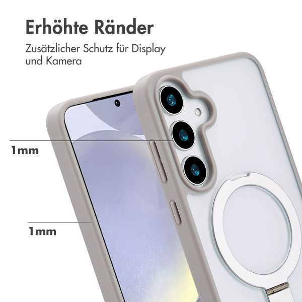 Accezz Ring Stand Backcover mit MagSafe Samsung Galaxy S25 Plus - Grau