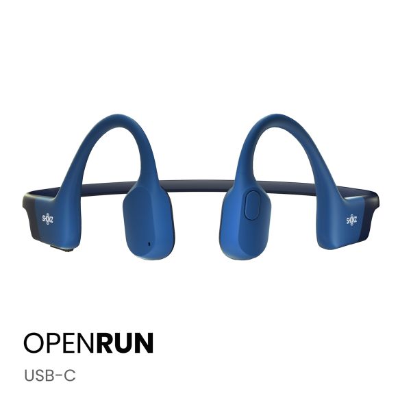 Shokz OpenRun - Standardmodell - Open-Ear kabellose Kopfhörer - Bone conduction - Blau