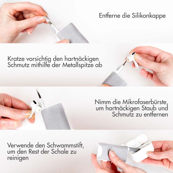 imoshion 5 in 1 Apple AirPods Reinigungsset - Reinigungsset für Apple AirPods, Smartphones und Kopfhörer