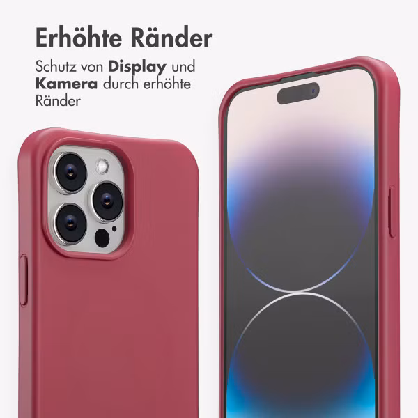 imoshion Color Backcover mit abnehmbarem Handykette und MagSafe Apple iPhone 14 Pro Max - Raspberry