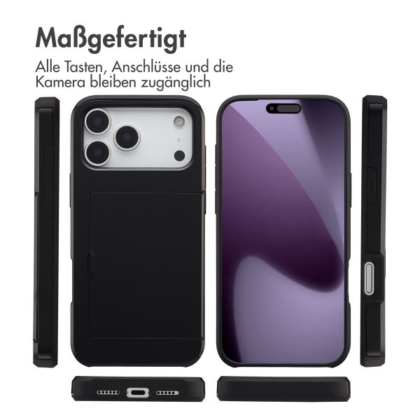 imoshion Backcover mit Kartenfach Apple iPhone 17 Pro Max - Schwarz