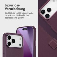 Accezz 2-in-1 Klapphülle aus Leder mit MagSafe Apple iPhone 17 Pro Max - Heath Purple