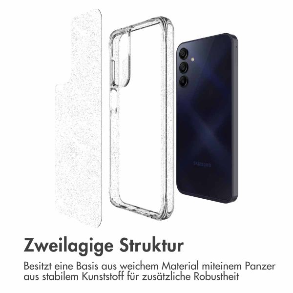 imoshion Glitzer Back Cover für das Samsung Galaxy A15 (5G/4G) - Silber