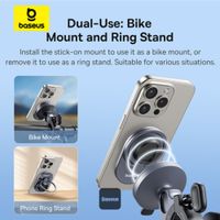 Baseus PrimeTrip 2-in-1 Handyhalterung Fahrrad/Motorrad/Roller - Ring Stand - Magnetisch - Universell - Cosmic Black