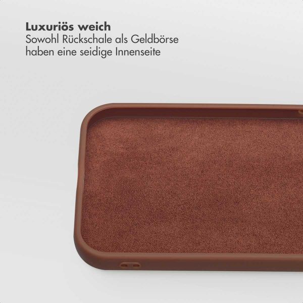 Selencia Olyn Abnehmbare Bookcase mit MagSafe Apple iPhone 14 / 13 - Braun