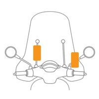 Lampa Smart Scooter Flow - Telefonhalter Motorroller - Spiegel- und Windschutzscheibenbefestigung - Schwarz