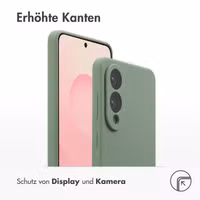 Accezz Liquid Silikoncase mit MagSafe Samsung Galaxy S25 Edge - Cooper Green