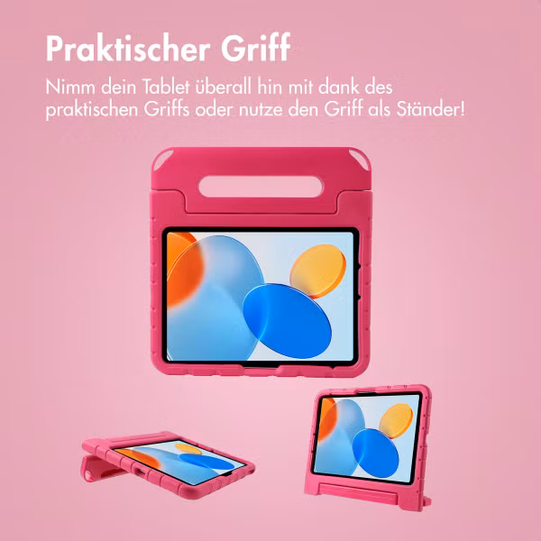 imoshion Kindersichere Schutzhülle mit abnehmbaren Ansteckern Apple iPad 11 (2025) 11 Zoll A16 / iPad 10 (2022) 10.9 Zoll - Rosa