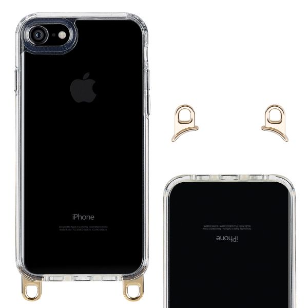 Selencia Backcover mit abnehmbaren Haken Apple iPhone SE (2022 / 2020) / 8 / 7 - Transparent