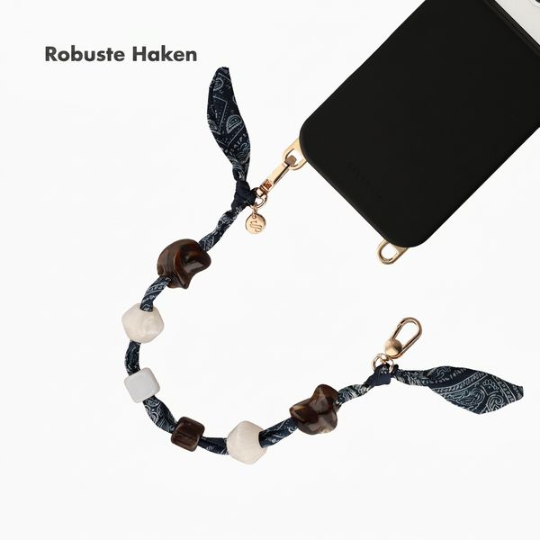 Selencia Satin Stone-Handykette - Blue