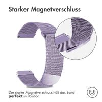 imoshion Magnetisches Milanaise Armband -   Universelle 22 mm Anschluss - Größe M - Violett