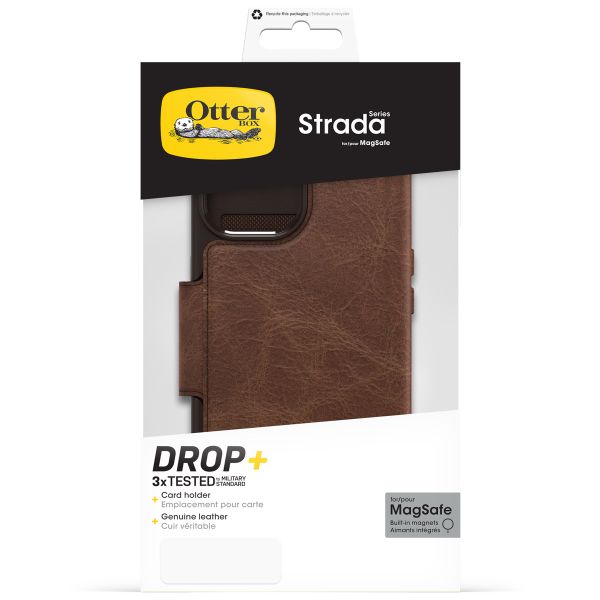 OtterBox ﻿Strada-Klapphülle MagSafe für das iPhone 15 - Braun