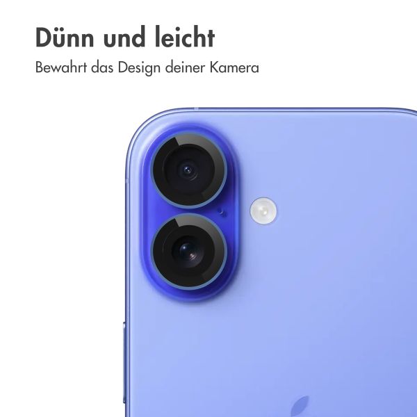 imoshion 2er-Pack Objektivschutz für Kamera für das Apple iPhone 16 / 16 Plus - Ultramarine