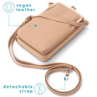 imoshion Vegane Leder-Handytasche Crossbody - Beige 