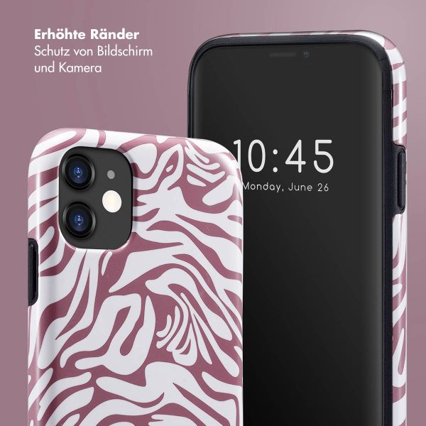 Selencia Vivid Tough Back Cover für das iPhone 11 - Trippy Swirl Dark Rose