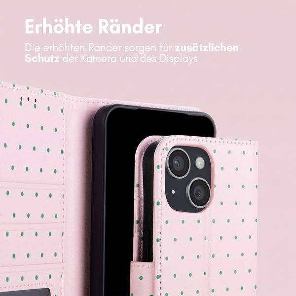 imoshion Design Klapphülle Apple iPhone 15 - Happy Dots