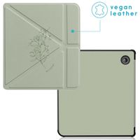 imoshion Design Klappbare Klapphülle für das Kobo Libra 2 / Tolino Vision 6 - Floral Green