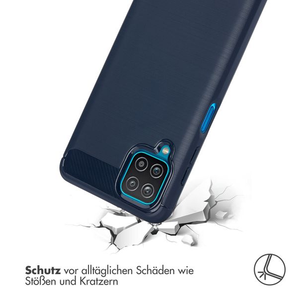 imoshion Brushed Back Cover für das Samsung Galaxy A12 - Dunkelblau