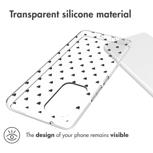 imoshion Design Hülle Samsung Galaxy A53 - Hearts All Over Black