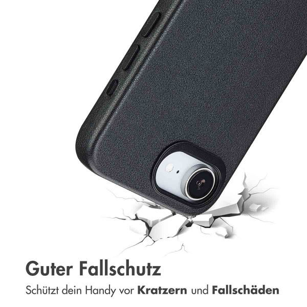 Accezz MagSafe Leather Backcover Apple iPhone 16e - Onyx Black