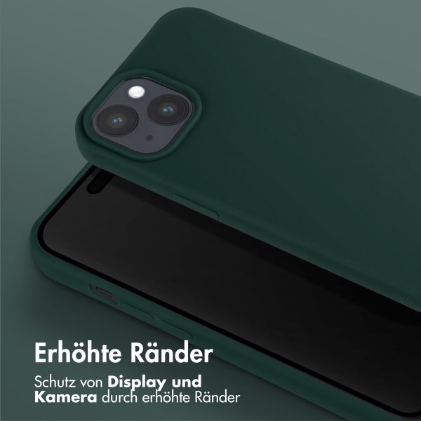 Selencia SilikonHülle mit abnehmbarem Band Apple iPhone 15 - Dunkelgrün