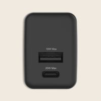 imoshion Wandladegerät - Ladegerät - USB-C- und USB-Anschluss - Power Delivery - 20 Watt - Schwarz