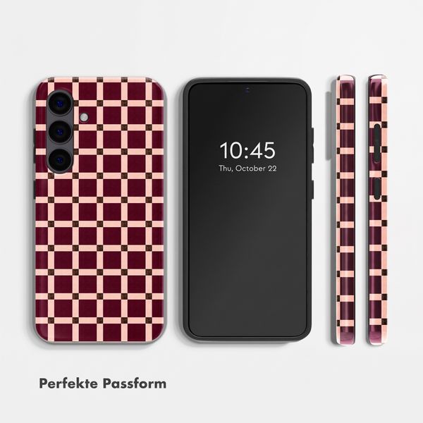 Selencia Vivid Back Cover Samsung Galaxy S24 - Check This Burgundy
