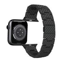 Pitaka Carbonfaser Armband für Apple Watch | 44/45/46/49 mm - Retro Carbon Black